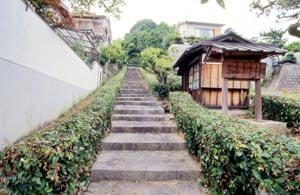 石段の参道写真