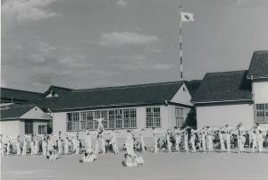 平群中学校 体育大会の組み立て体操（昭和35年）