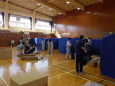 避難所設営訓練